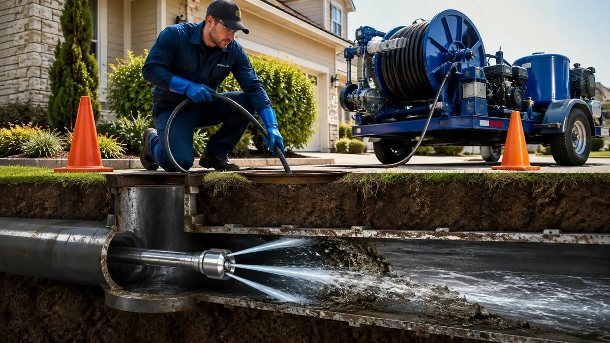 Main Sewer Line Hydro Jet Cleaning in Redlands