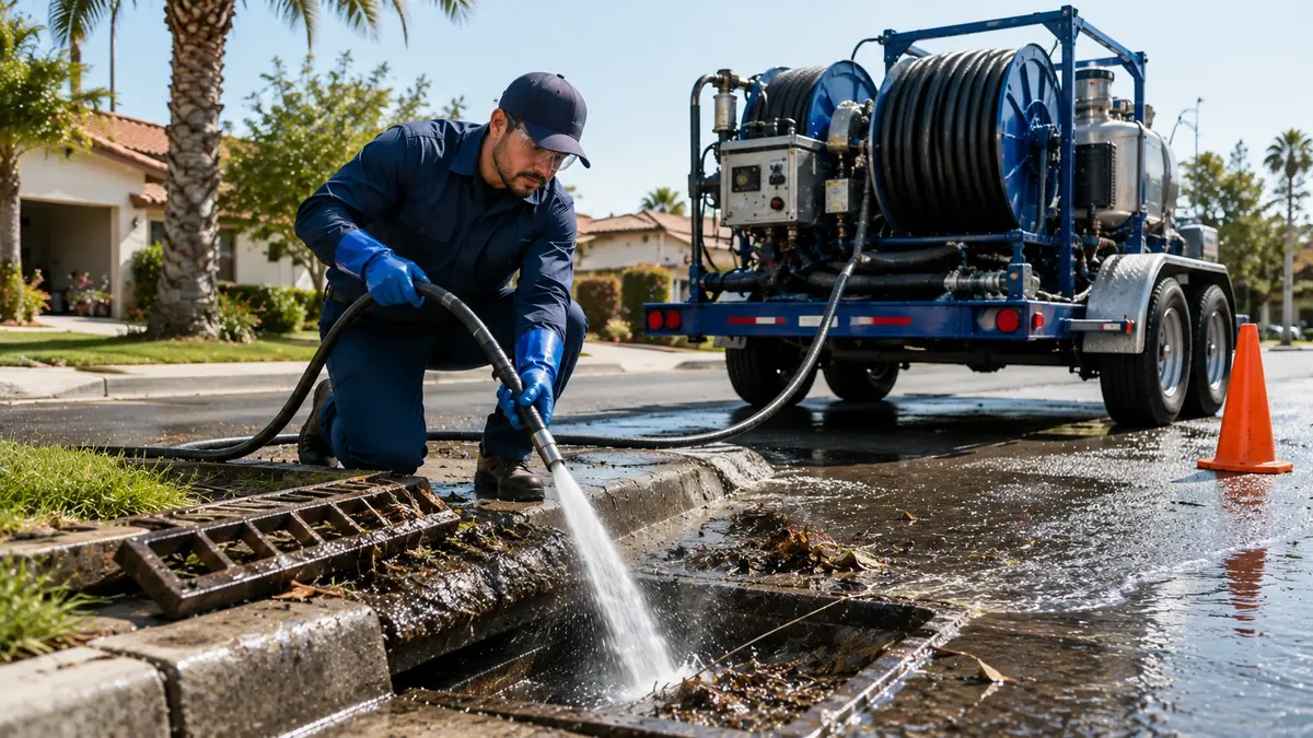 Storm Drain Hydro Jet Cleaning in Redlands