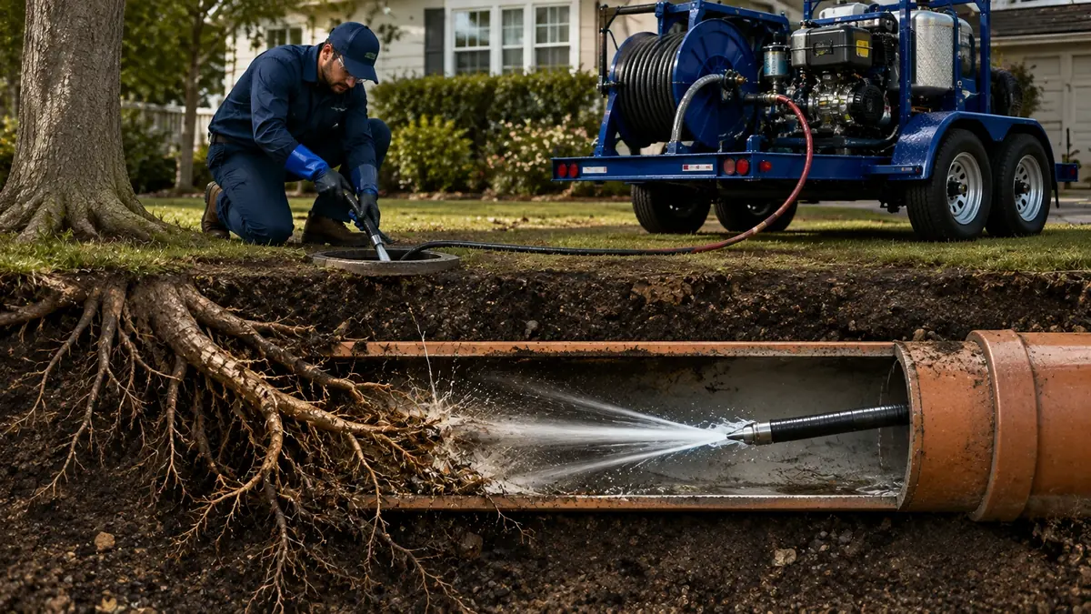 Tree Root Removal with Hydro Jetting in Redlands